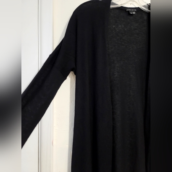 Theory Black Vesta Cotton Cashmere Fringe Trim Lightweight Cardigan Size XS - Picture 6 of 15